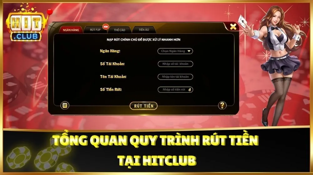 Tổng quan quy trình rút tiền tại Hitclub